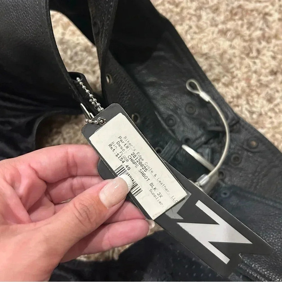 Z1R Sabot Leather Motorcycle Riding Chaps 3XL NWT - Picture 4 of 8